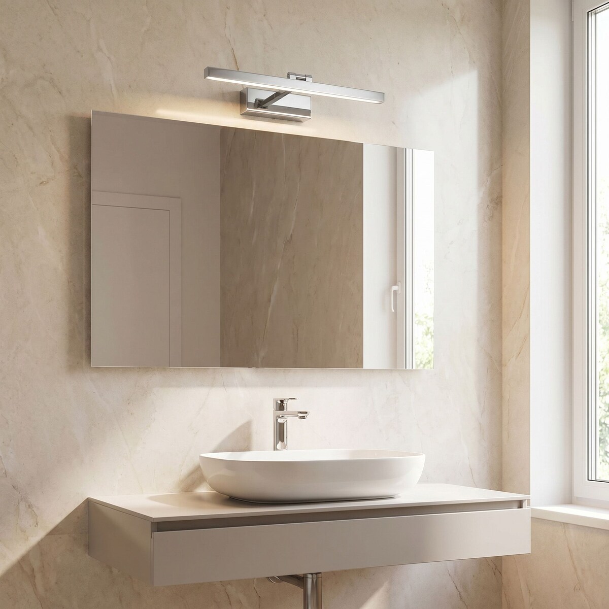 Kinkiet App1857-1W 40Cm Led Chrom, Aluminium, Tworzywo Sztuczne