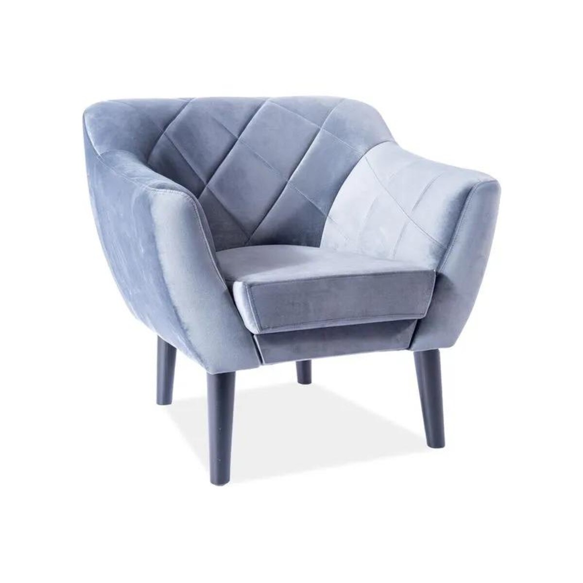 Fotel KARO 1 VELVET szary