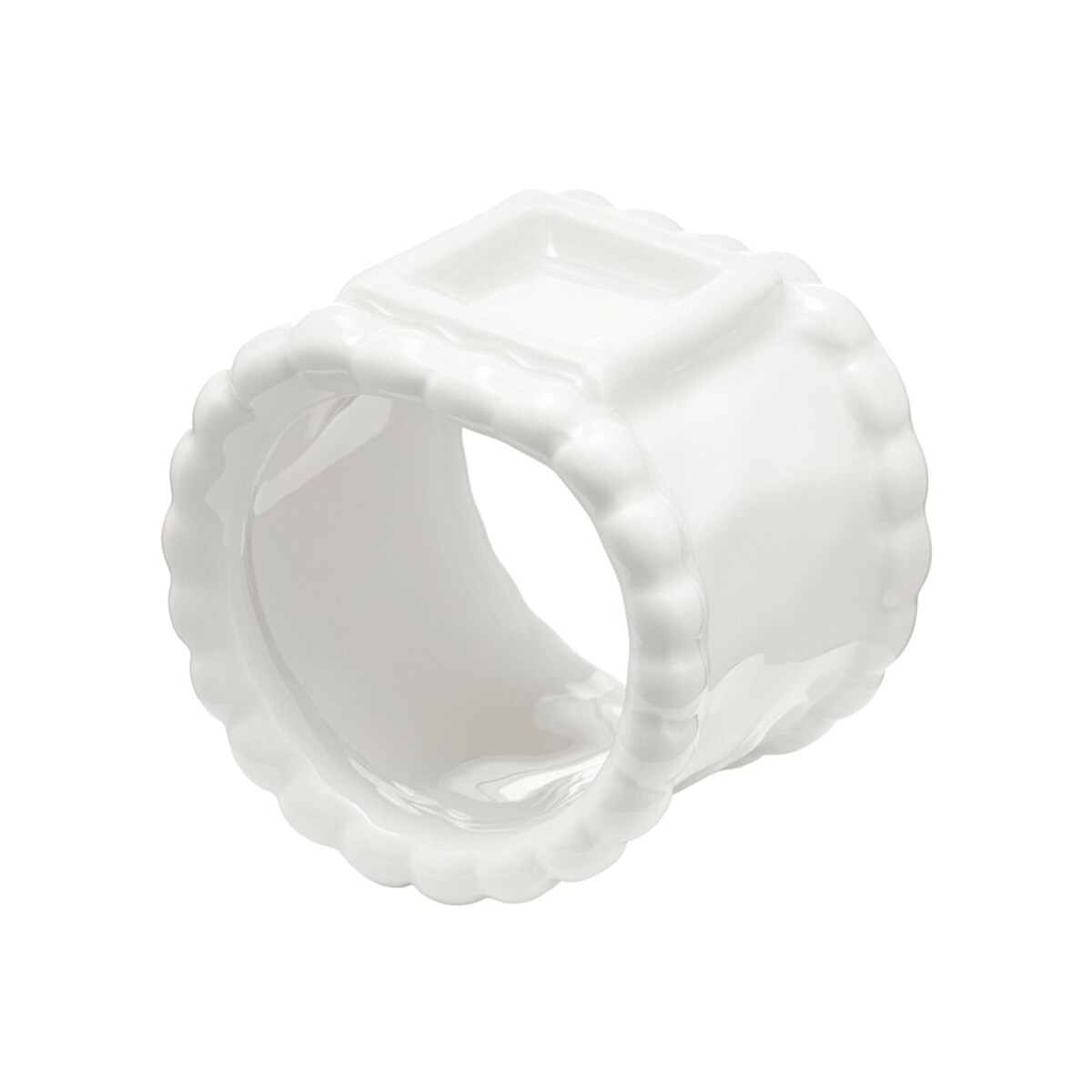 VILLA ITALIA Obrączki na serwetki porcelanowe 6 sztuk MESTIERE WHITE