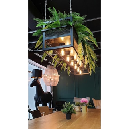 Wisząca lampa Semira OSW001005 kwietnik na łańcuchach srebrna
