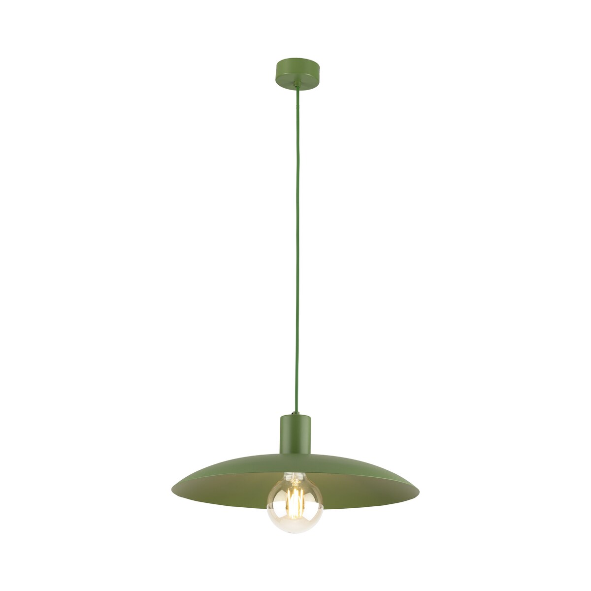 Lampa wisząca zielona ASTRA PEAPOD 10713 TK Lighting E27 metalowa regulowana 41 cm do salonu i jadalni