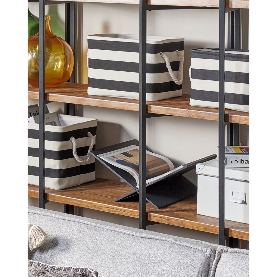 Zestaw 3 koszy tekstylnych czarno-biały DARQAB