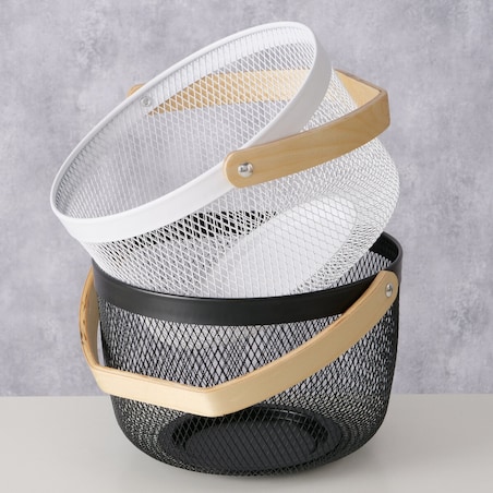 Koszyk dekoracyjny z metalu KOLEO, Ø 17 cm