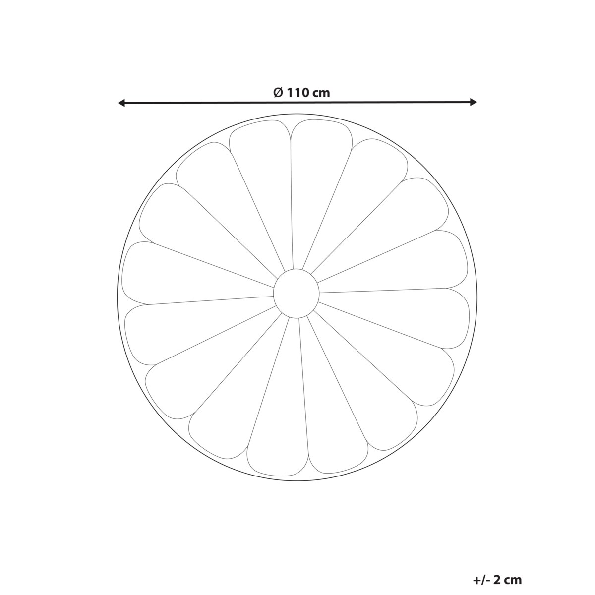 Mata do zabawy kwiat 110 x 110 cm żółta ELIZJUM