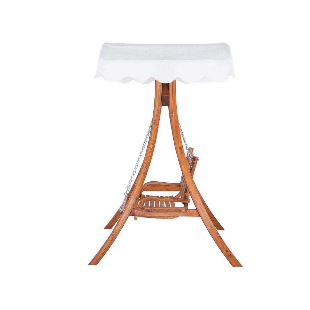 Huśtawka ogrodowa drewniana ciemna ANDRIA