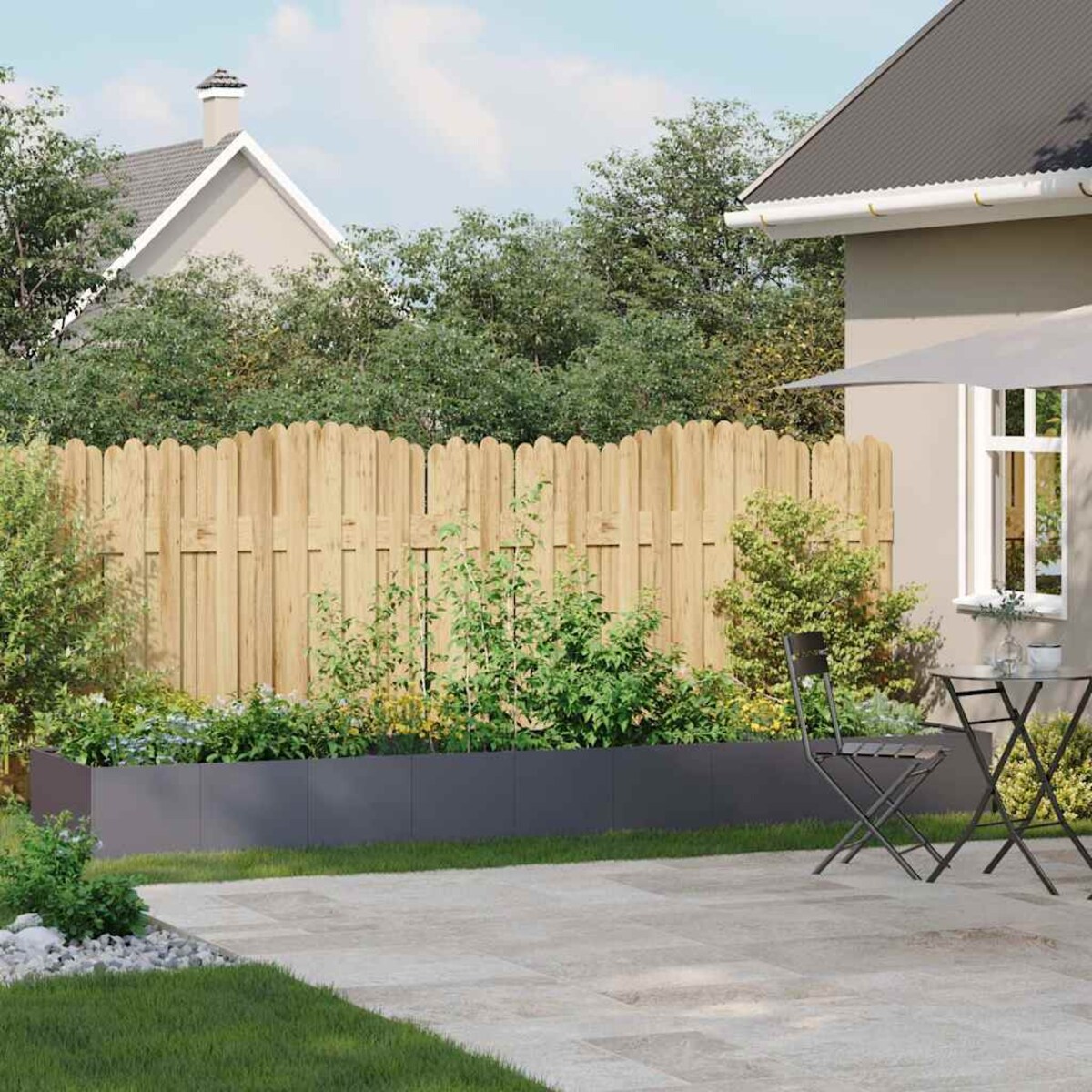 vidaXL Doniczka Antracytowa 360x80x40 cm Stalowa