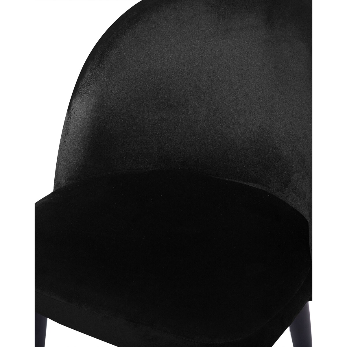 Zestaw 2 krzeseł welurowy czarny VISALIA