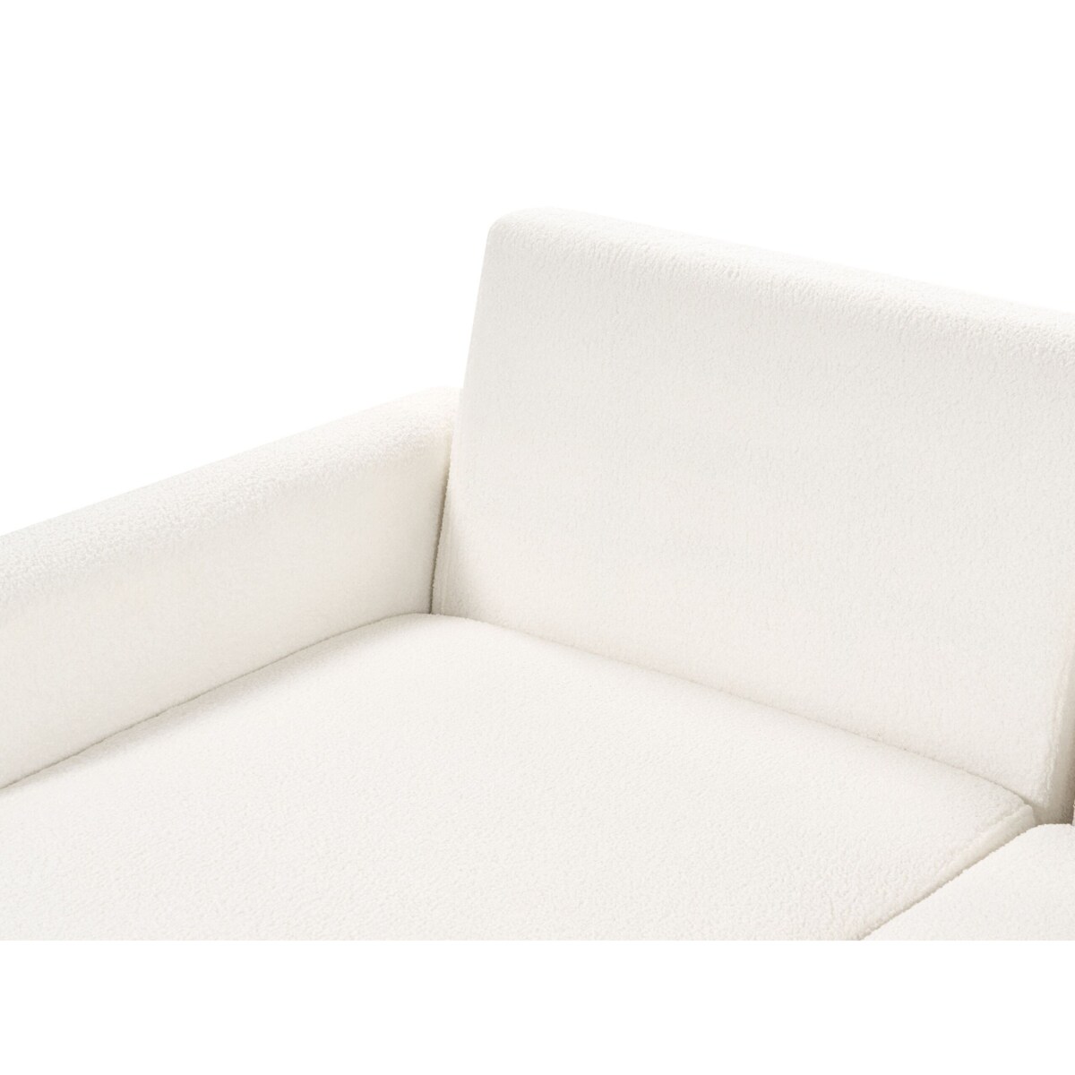 Sofa narożna boucle prawostronna biała SIRO