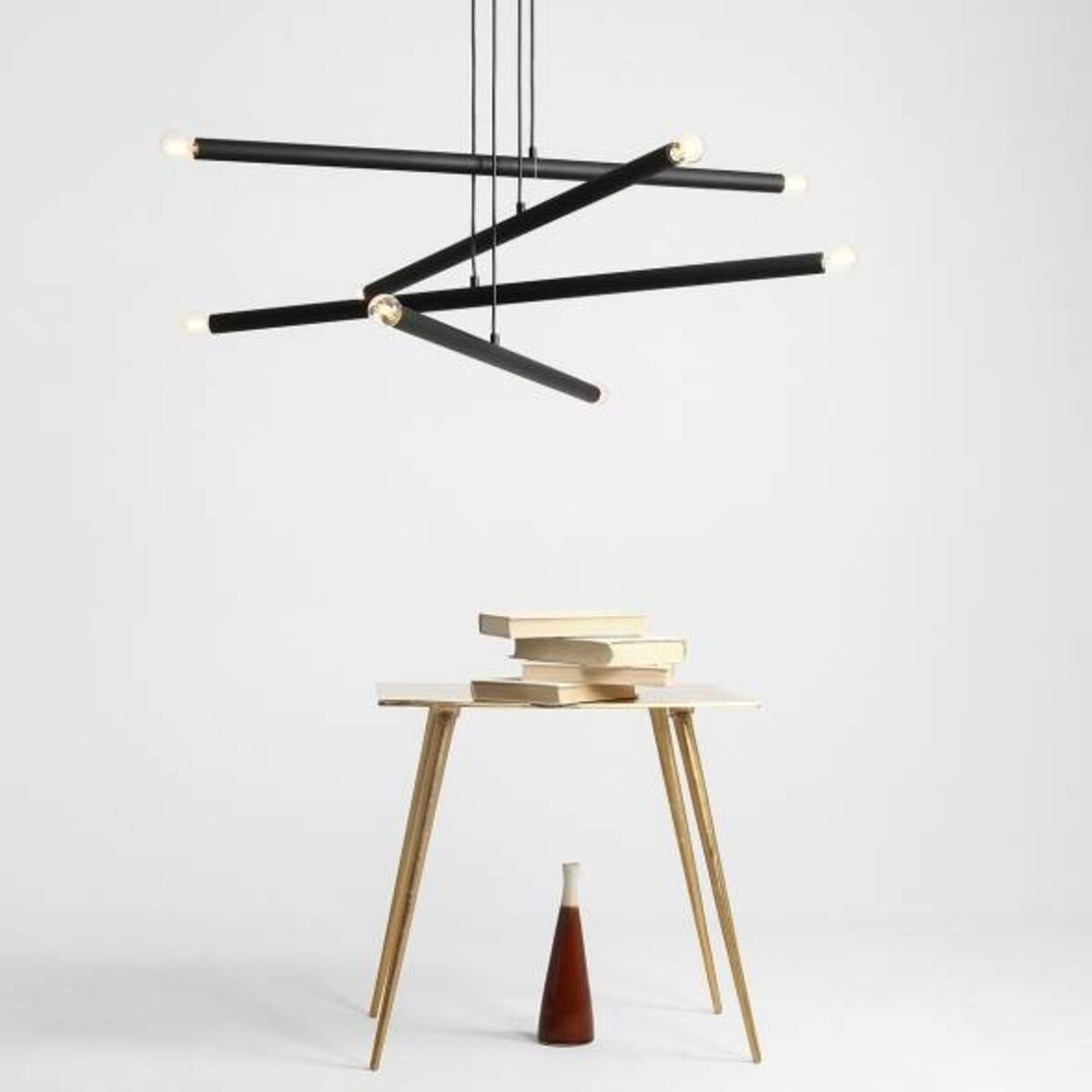 Loftowa lampa wisząca 1072P1 Aldex metalowe tuby kaskada czarna