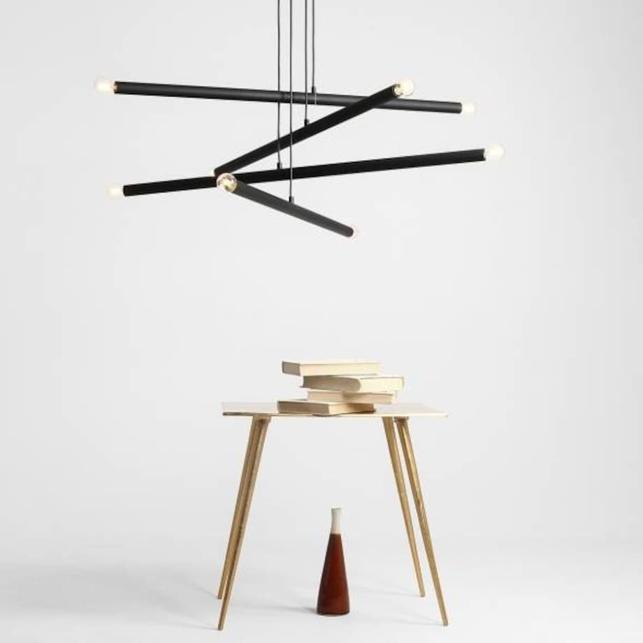 Loftowa lampa wisząca 1072P1 Aldex metalowe tuby kaskada czarna