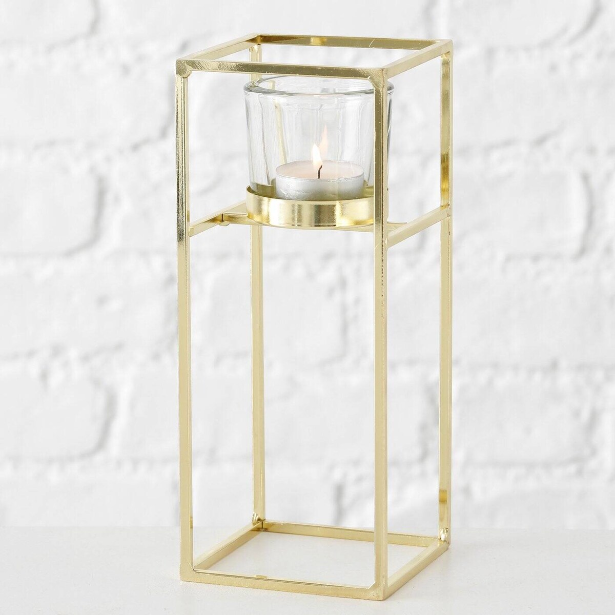 Złote świeczniki na tealighty TOMBA, 2 sztuki