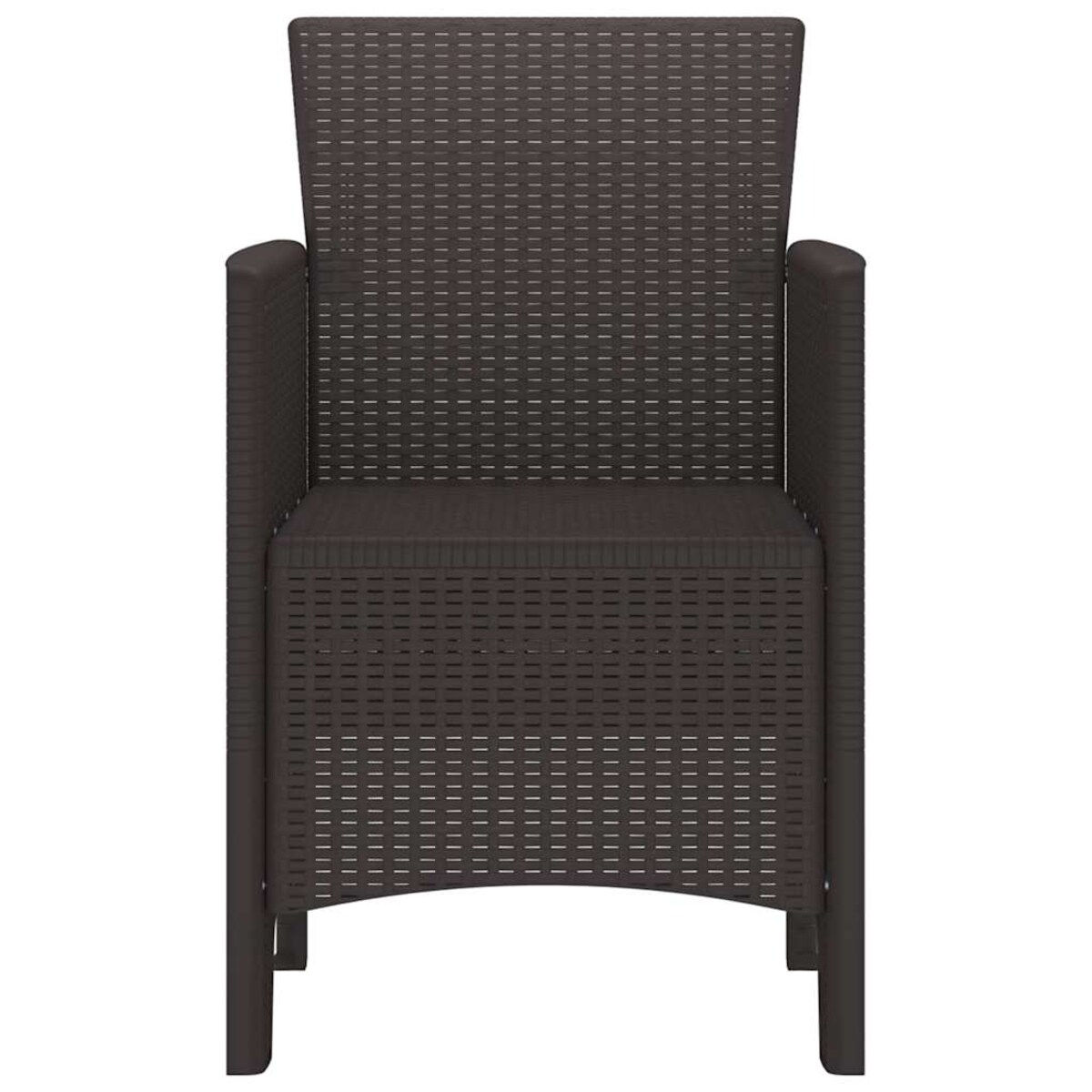 vidaXL Krzesło Ogrodowe 4 pcs Brązowy 53 x 49 x 85 cm PP