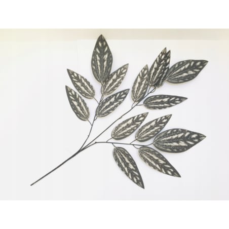 CZARNO BIAŁE jesienne liście duże łodyga gałązka do wiązanki cmentarz grób