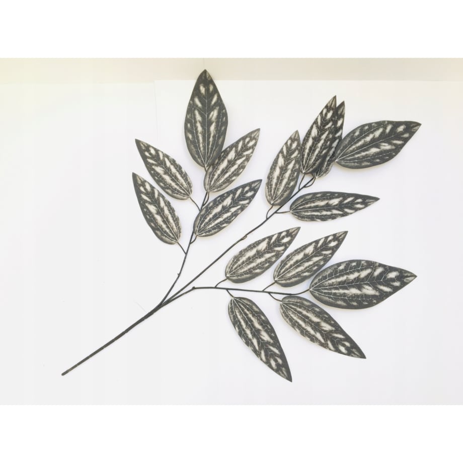 CZARNO BIAŁE jesienne liście duże łodyga gałązka do wiązanki cmentarz grób