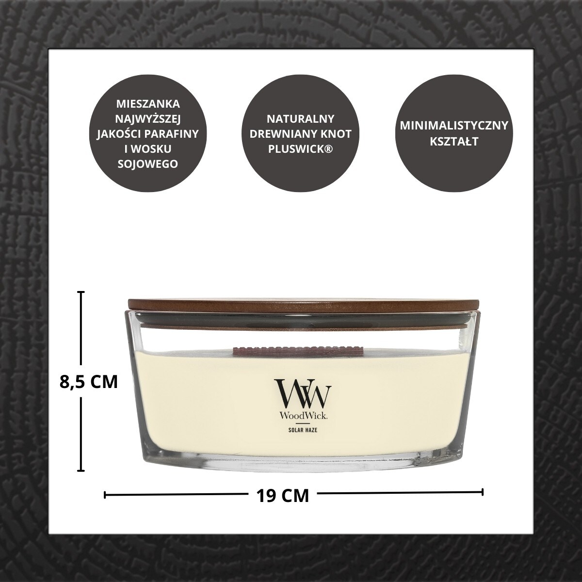 WoodWick świeca Elipsa SOLAR HAZE