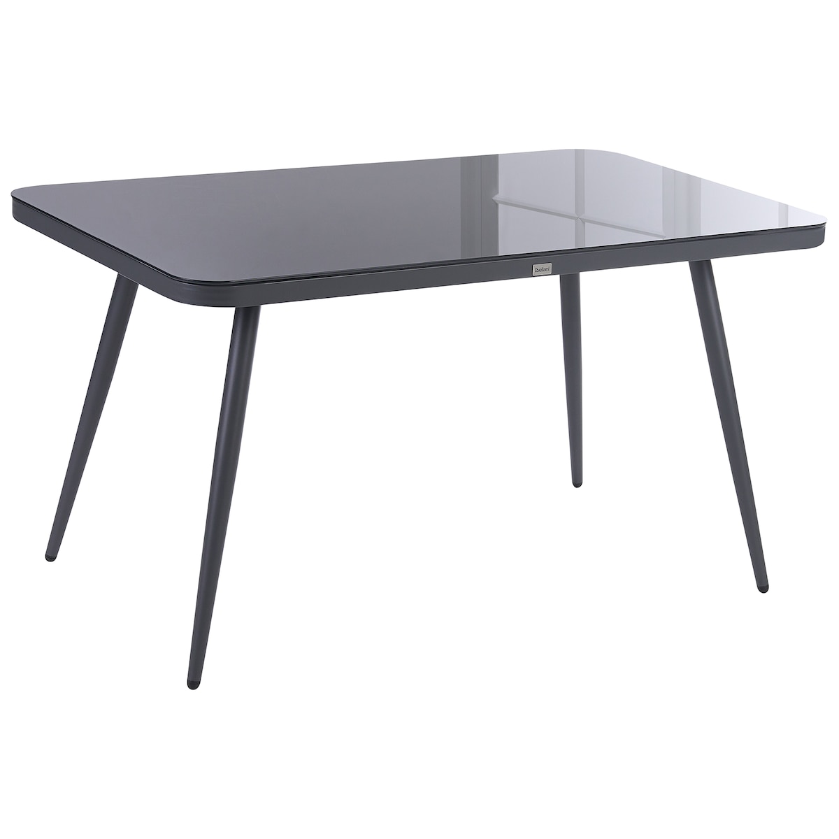 Stół ogrodowy LIPARI 140 cm 80 cm Szkło Szary
