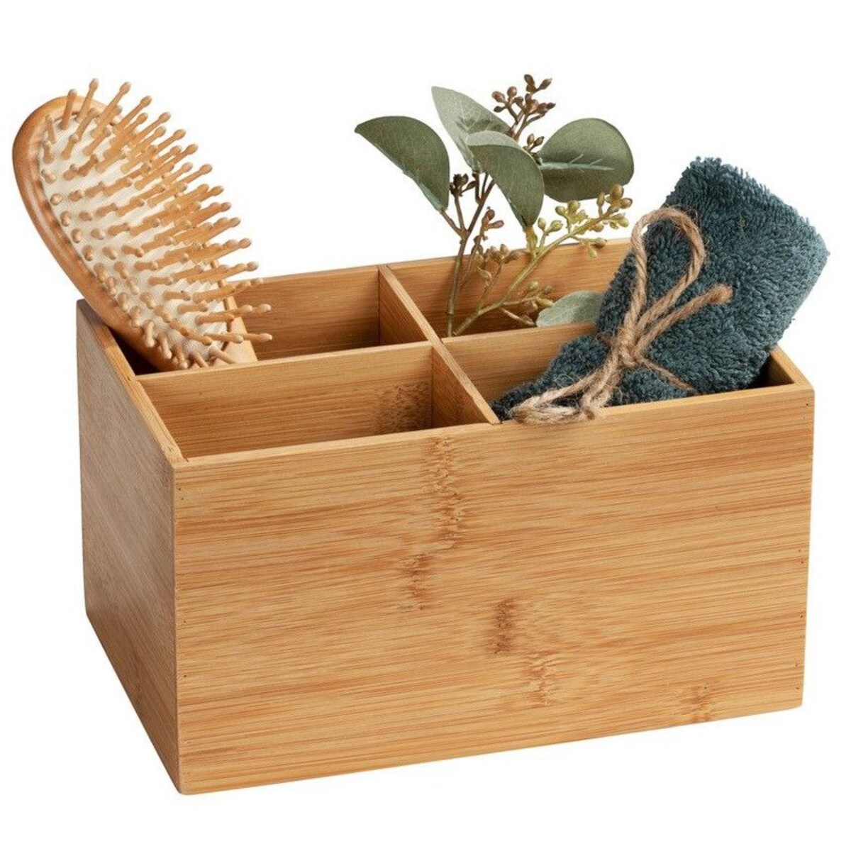 Organizer łazienkowy TERRA z 4 przegródkami, bambus, WENKO