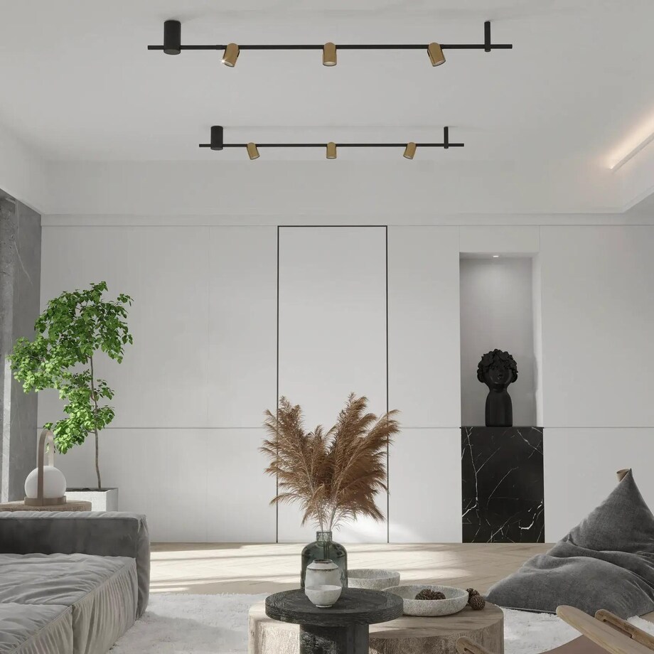 Przysufitowa lampa do holu Slide CL0106-BS Yaskr LED 17W 3000K czarny mosiądz