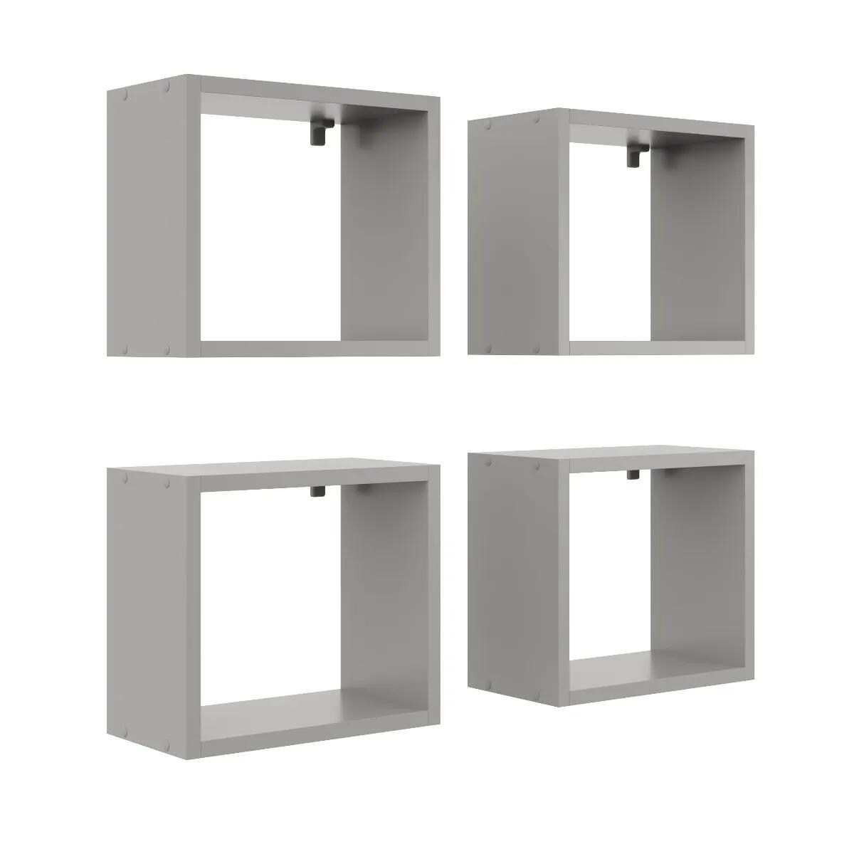 Zestaw 4 półek TUTTI szarych