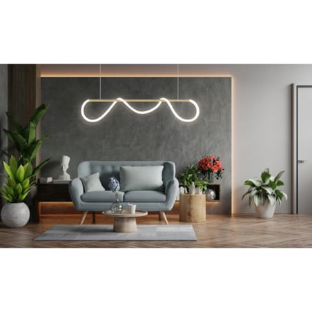 Lampa Sufitowa Wisząca Long Gold Lina Led