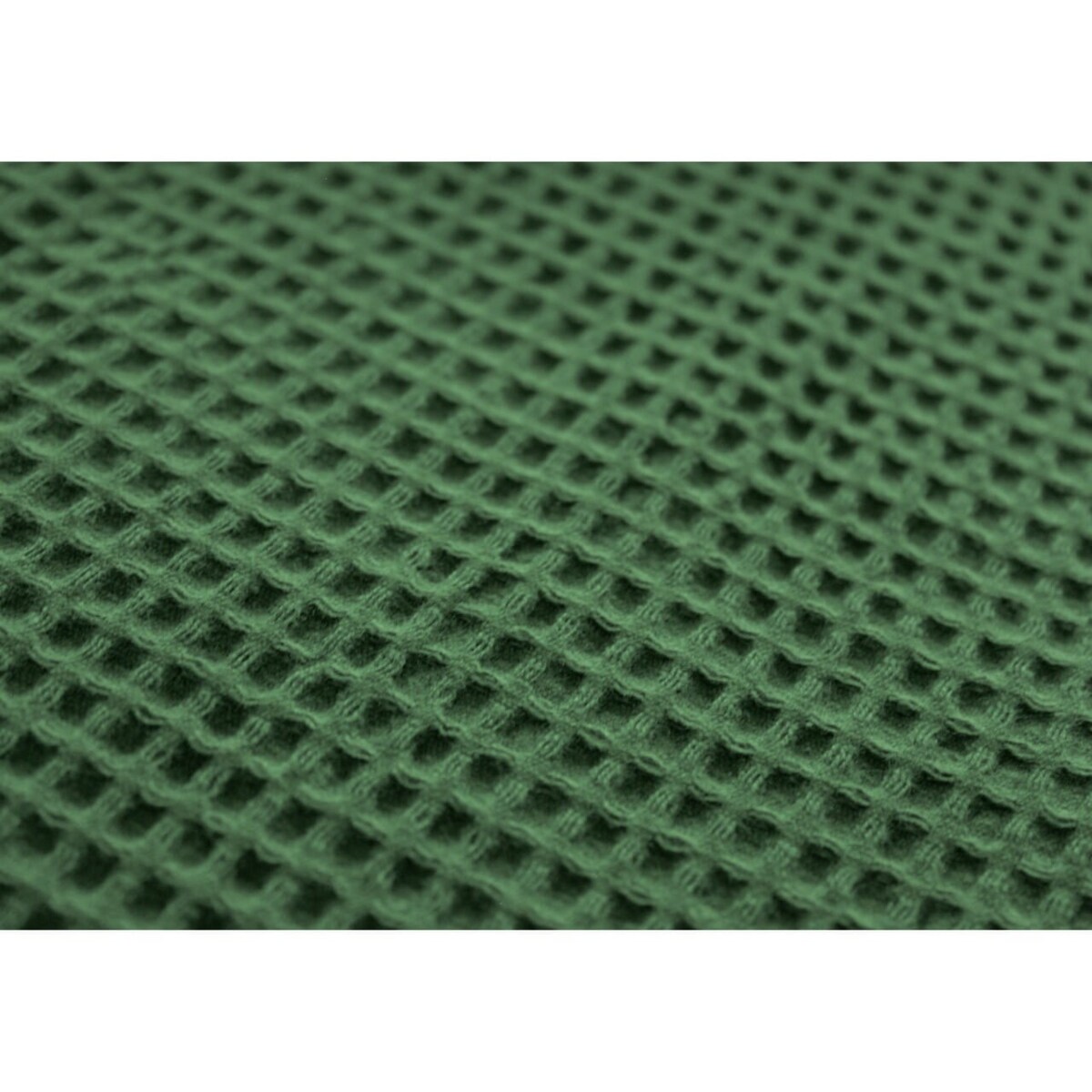 Bawełniany Szlafrok Kimono Gofer Wafel Uniseks Butelkowa Zieleń XXL