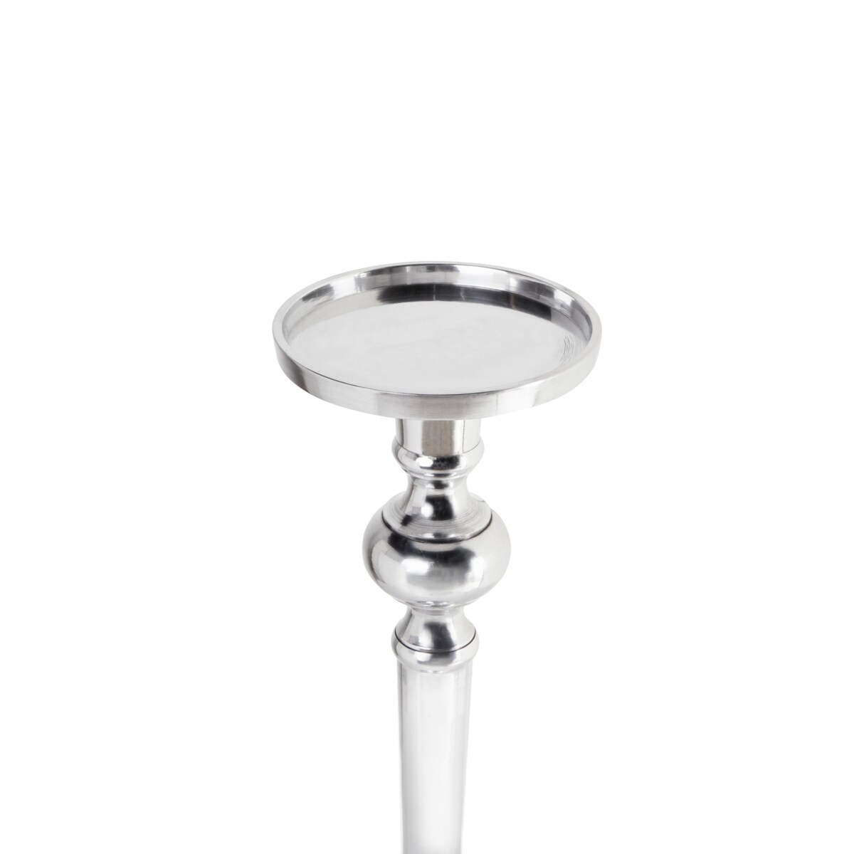 Świecznik SANAFA Metal 41 cm Srebrny