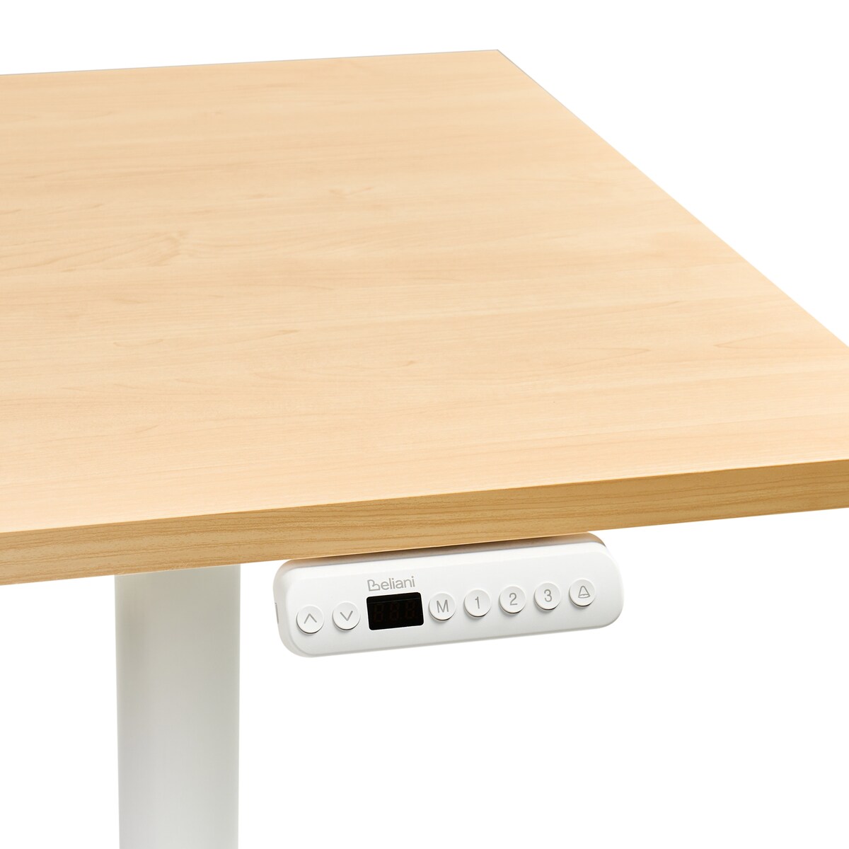 Biurko regulowane elektrycznie DESTINAS Jasny brąz/ biały 120 cm 72 cm