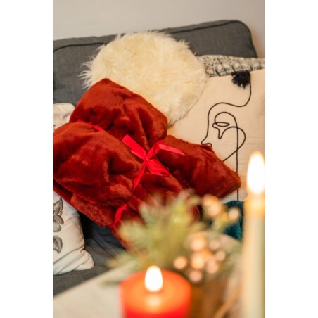 Poduszka na krzesło sztuczne futro, Ø 32 cm