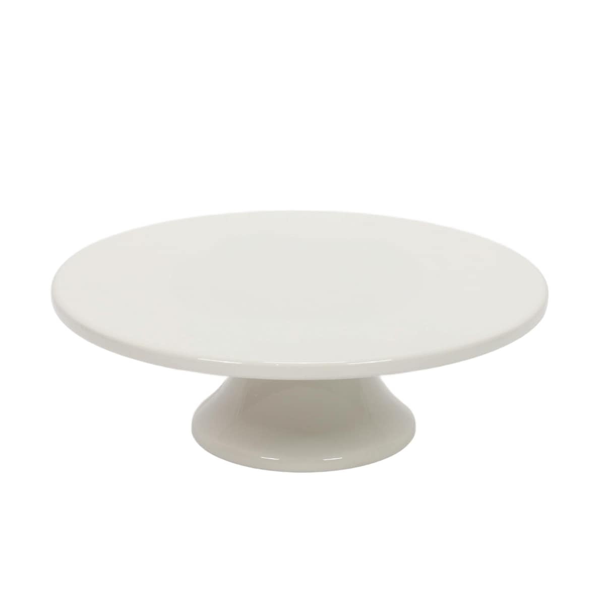 Ceramiczna patera na ciasto NORA, Ø 28 cm, kolor biały