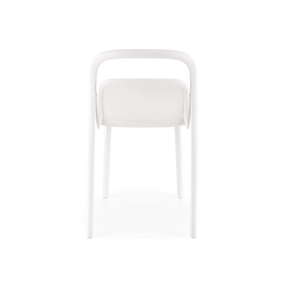 Konsimo FENOKE Białe nowoczesne krzesło tarasowe
