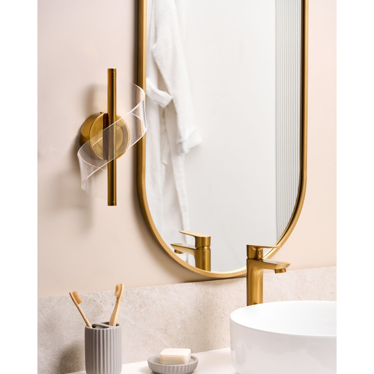 Lampa ścienna LED SARELA Metal Złoty