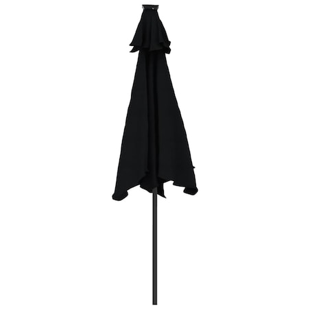 vidaXL Parasol ogrodowy na stalowym słupku, czarny, 225x225x212 cm
