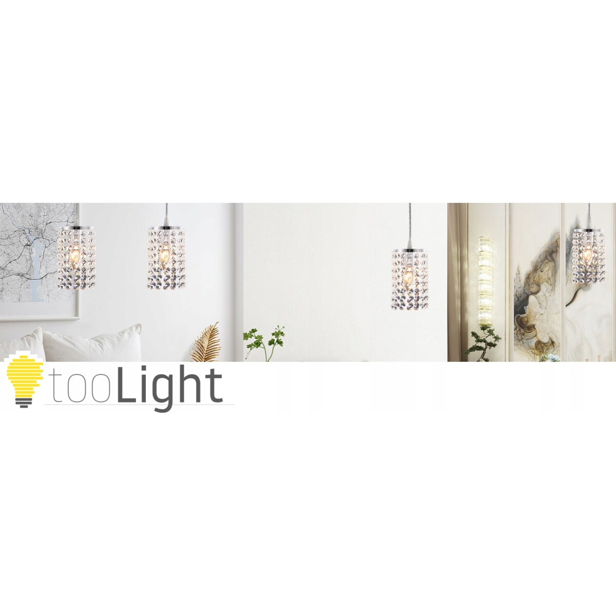 Lampa Sufitowa Wisząca Kryształy Glamour Srebro