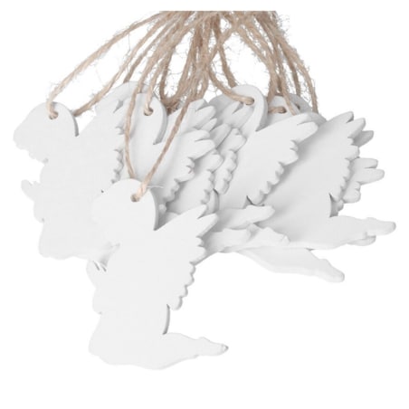 Bombki Na Choinkę Drewniane Ozdoba Stroik 10Szt Aniołki Anioł