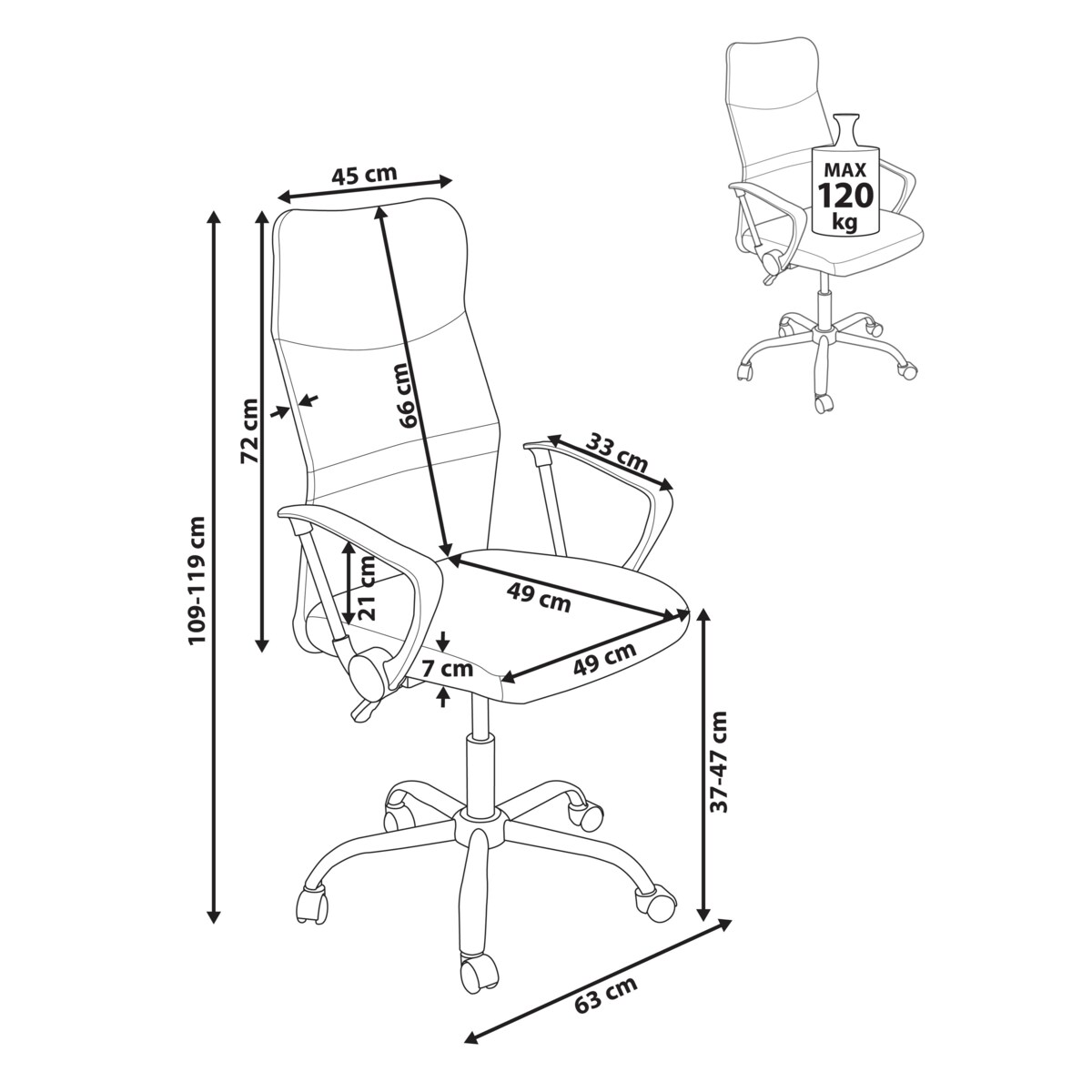 Fotel biurowy Beżowy DESIGN