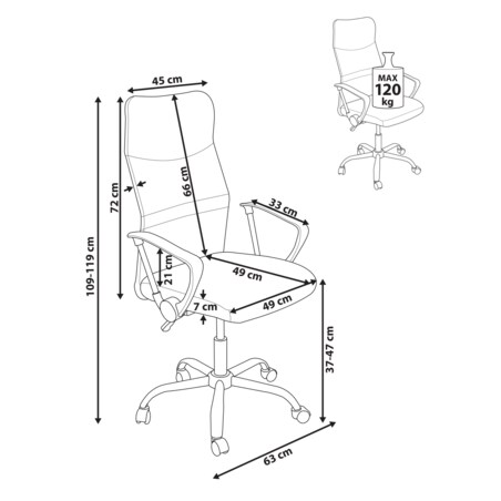 Fotel biurowy Beżowy DESIGN