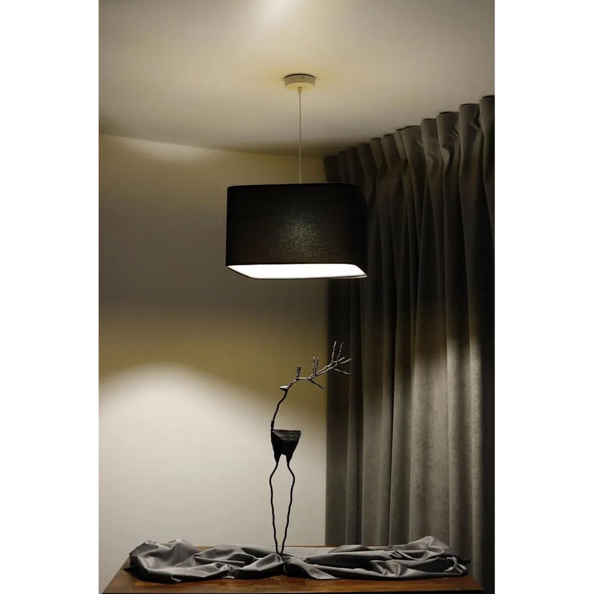 Lampa wisząca KWADRO SUE 40w30 czarna/złota