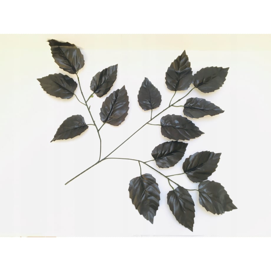 CZARNE LIŚCIE GAŁĄZKA do stroik bukiet duże dodatek wiązanki ŚWIĘTA flakonu