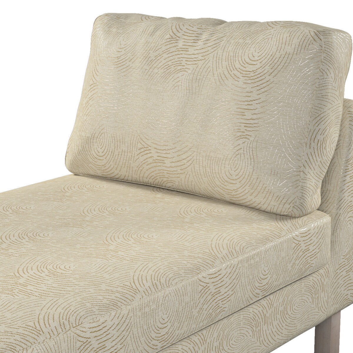 Pokrowiec na szezlong Karlstad wolnostojący, krótki, beżowo-złoty wzór, 80 x 160 x 80 cm, Living II