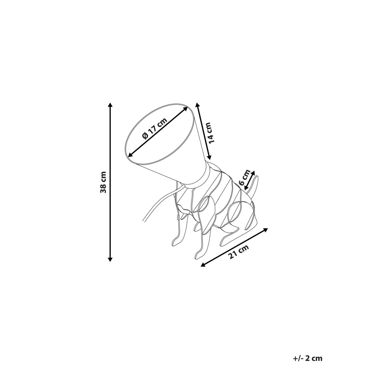 Lampa stołowa jasne drewno ISNA