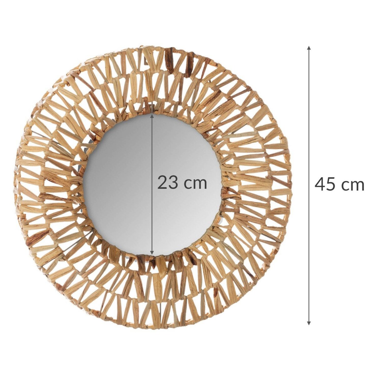 Okrągłe lustro w dekoracyjnej ramie, Ø 45 cm