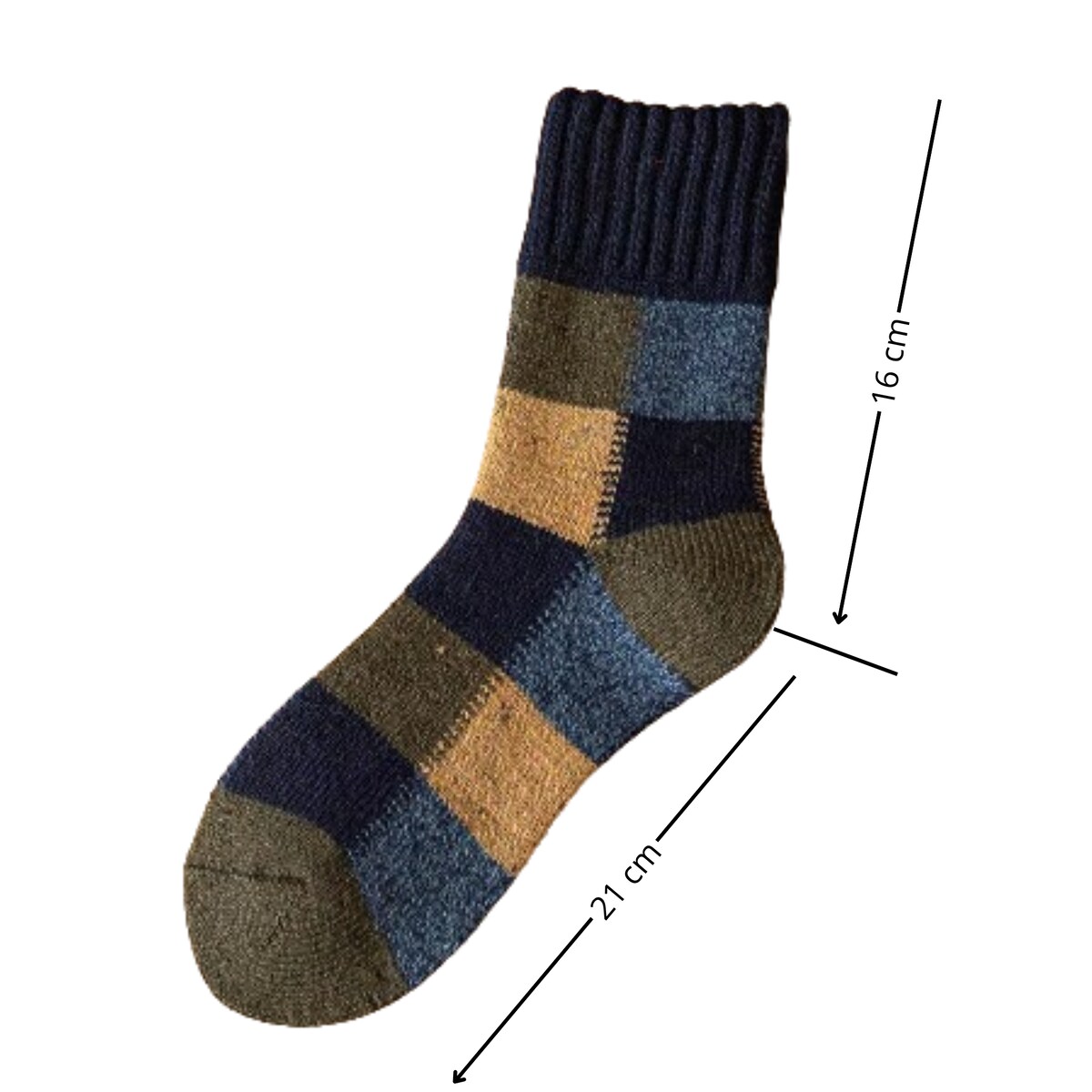 Wełniane skarpety w klasyczną kratę – rozmiar 39–43