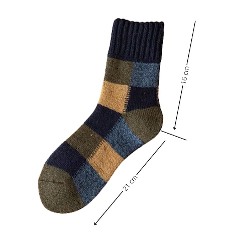 Wełniane skarpety w klasyczną kratę – rozmiar 39–43