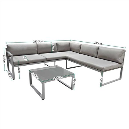 Zestaw MEBLI ogrodowych SOFA aluminiowa modułowa MODUŁOWY ogrodowe na TARAS