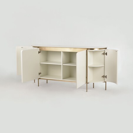 Komoda biała złota Bueno Glamour Premium 180x40x90