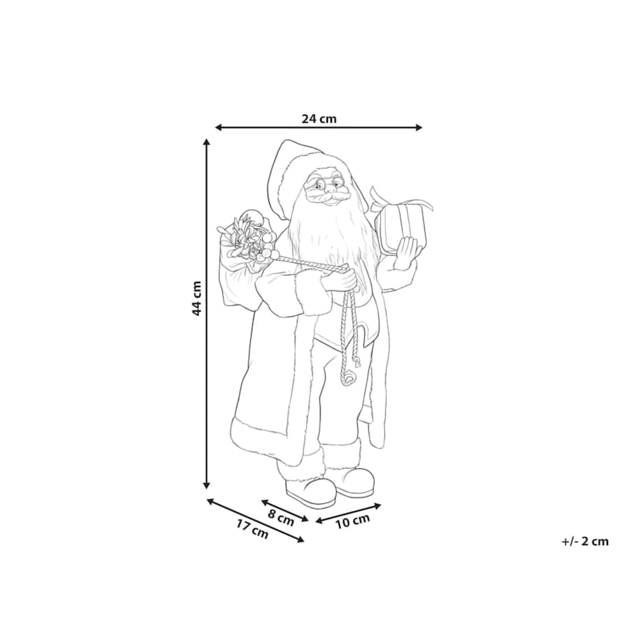 Dekoracja świąteczna RAMVATN Mikołaj 44 cm Czerwony