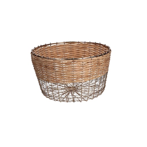 Okrągły koszyk Mettiloqui - Brązowy, 26 x 15 cm