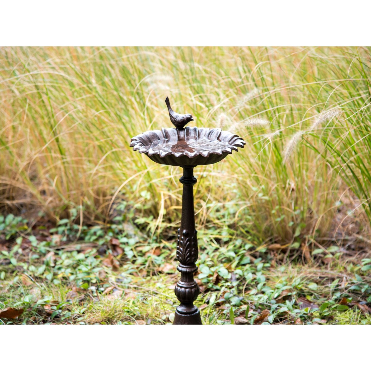 Ogrodowe poidełko dla ptaków brązowe BLACKBIRD