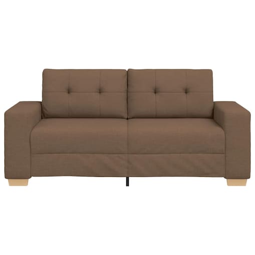 vidaXL Sofa dwuosobowa, brązowa, 140 cm, tkanina