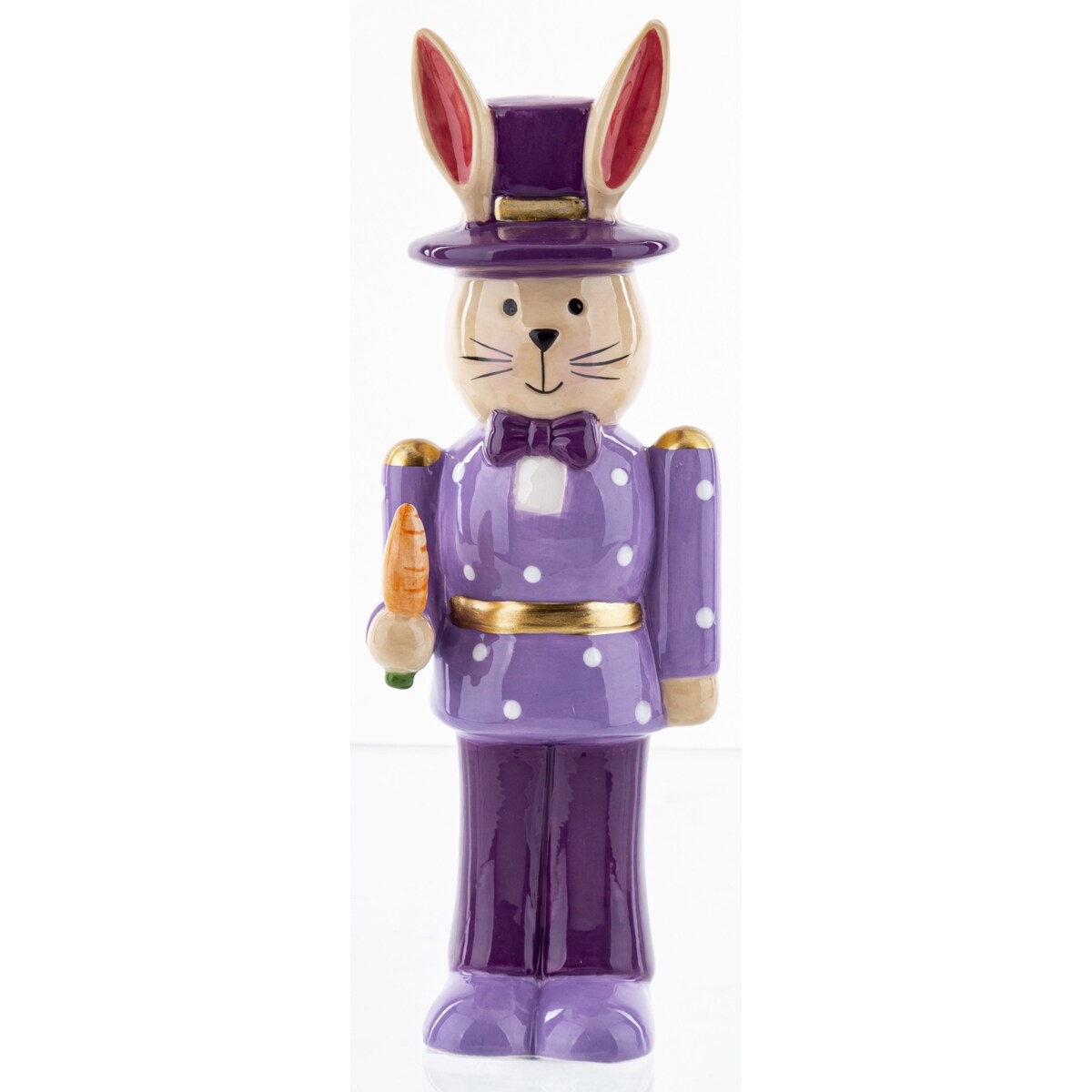 Dekoracja - kolorowy królik 19,5x6,5x5,5 cm ORECCHIO small - granatowy mundur